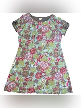 Title nine Floral Paisley Tee Dress - Green, Pink, Blue